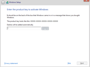 Windows 10 Install Step 2